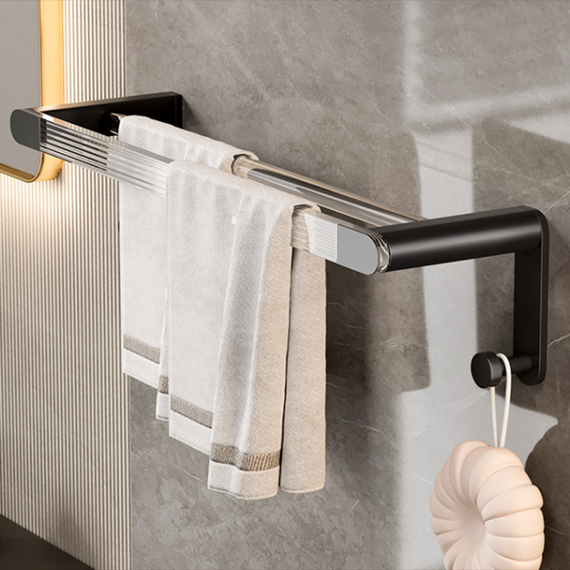 Avtoit | Black Bathroom Set Metallic & Acrylic Bathroom Accessories Set made of Stainless Steel Aluminium