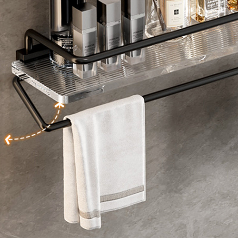 Avtoit | Black Bathroom Set Metallic & Acrylic Bathroom Accessories Set made of Stainless Steel Aluminium