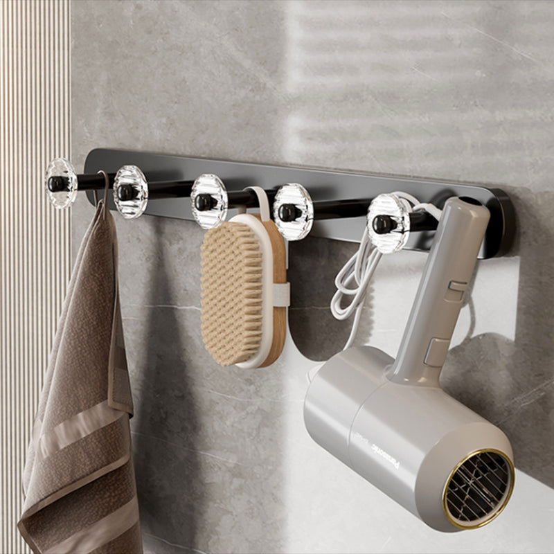 Avtoit | Black Bathroom Set Metallic & Acrylic Bathroom Accessories Set made of Stainless Steel Aluminium