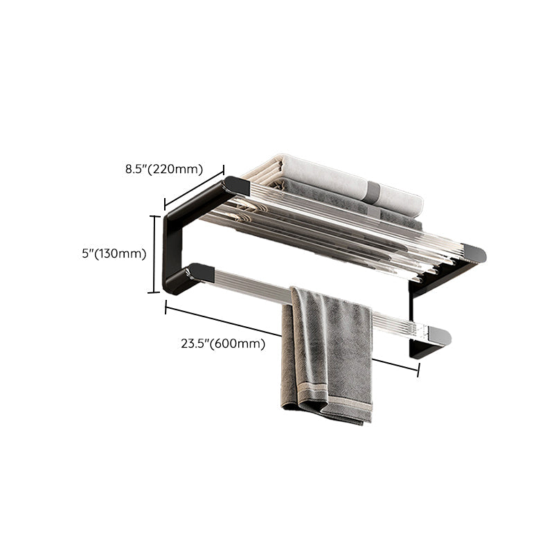 Avtoit | Black Bathroom Set Metallic & Acrylic Bathroom Accessories Set made of Stainless Steel Aluminium