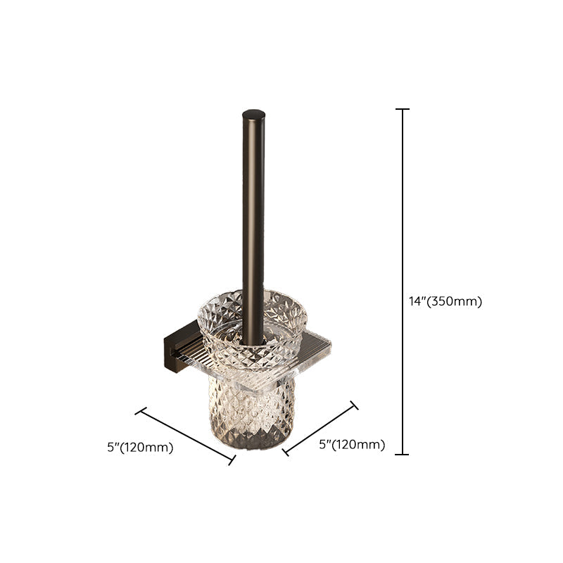 Avtoit | Black Bathroom Set Metallic & Acrylic Bathroom Accessories Set made of Stainless Steel Aluminium