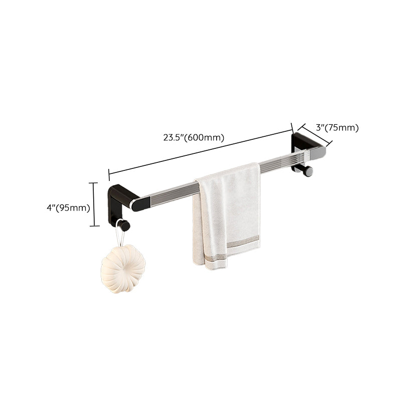 Avtoit | Black Bathroom Set Metallic & Acrylic Bathroom Accessories Set made of Stainless Steel Aluminium