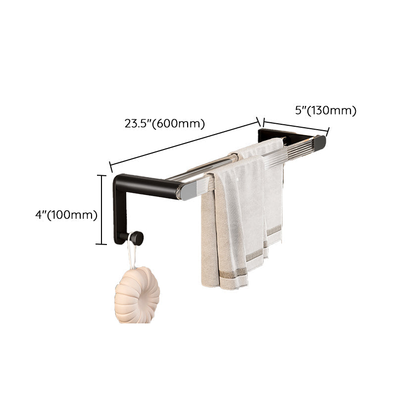 Avtoit | Black Bathroom Set Metallic & Acrylic Bathroom Accessories Set made of Stainless Steel Aluminium