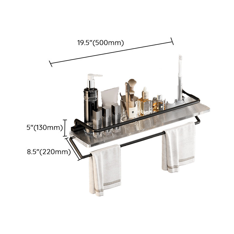 Avtoit | Black Bathroom Set Metallic & Acrylic Bathroom Accessories Set made of Stainless Steel Aluminium