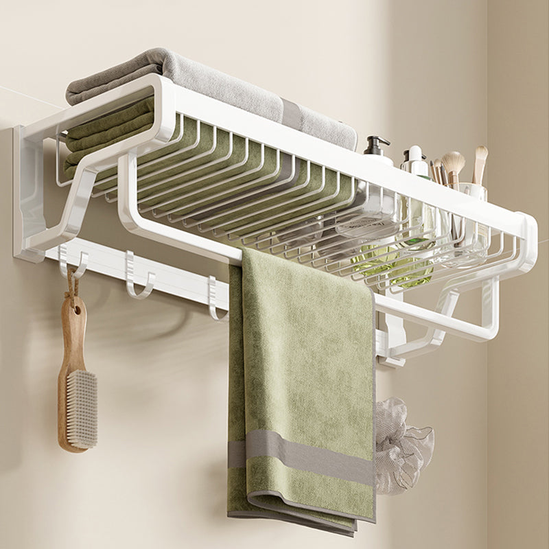 Avtoit | Contemporary bathroom accessory set made of matte stainless steel-aluminum with bathrobe hook/bath shelf
