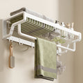 Avtoit | Contemporary bathroom accessory set made of matte stainless steel-aluminum with bathrobe hook/bath shelf