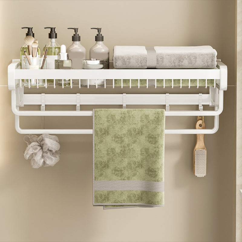 Avtoit | Contemporary bathroom accessory set made of matte stainless steel-aluminum with bathrobe hook/bath shelf