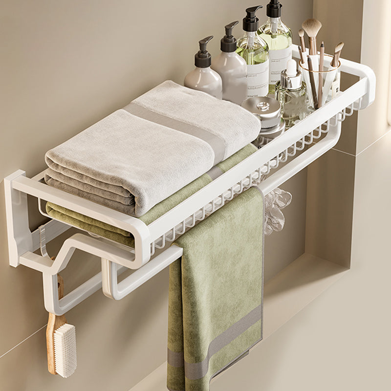Avtoit | Contemporary bathroom accessory set made of matte stainless steel-aluminum with bathrobe hook/bath shelf