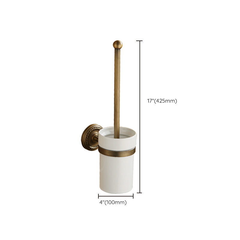 Avtoit | Worn Brass Traditional Bathroom Set with Bath Shelf/Paper Holder & Towel Bar
