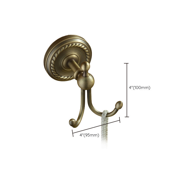 Avtoit | Worn Brass Traditional Bathroom Set with Bath Shelf/Paper Holder & Towel Bar