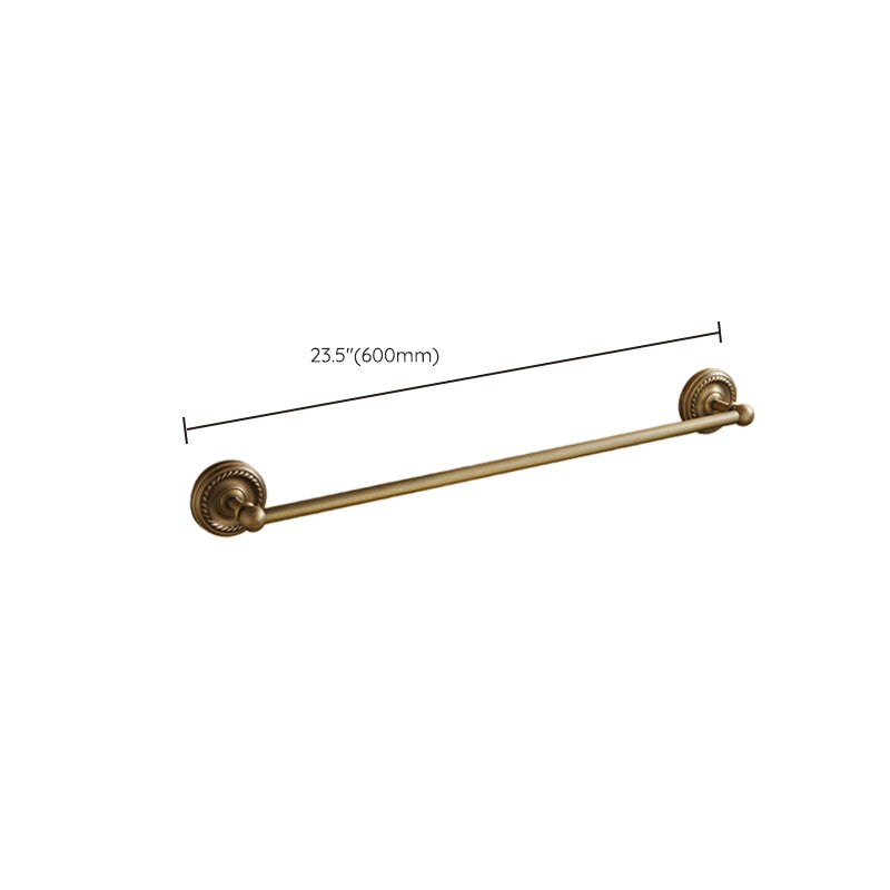 Avtoit | Worn Brass Traditional Bathroom Set with Bath Shelf/Paper Holder & Towel Bar