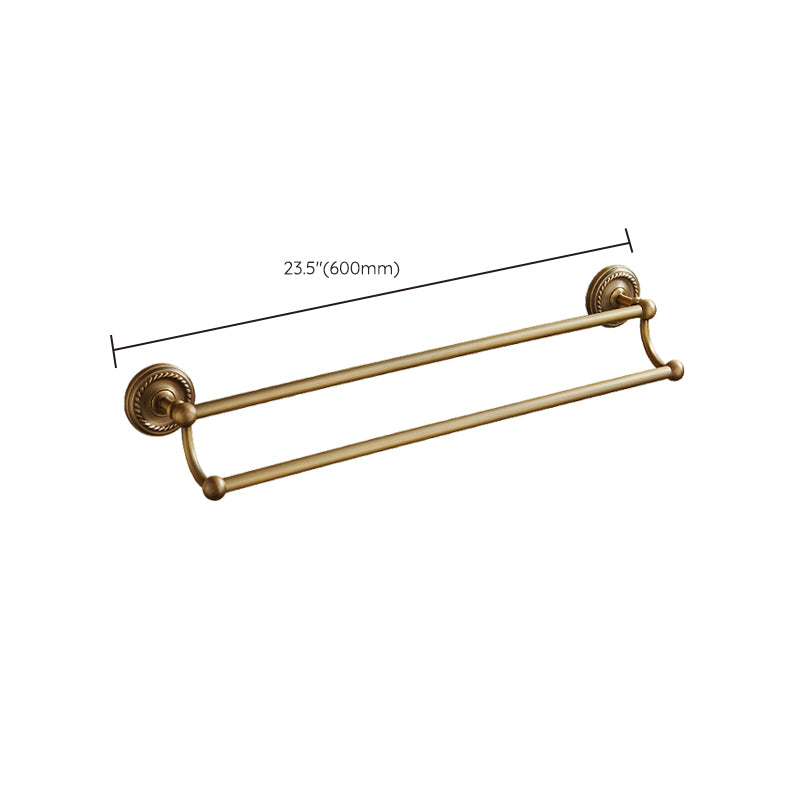 Avtoit | Worn Brass Traditional Bathroom Set with Bath Shelf/Paper Holder & Towel Bar