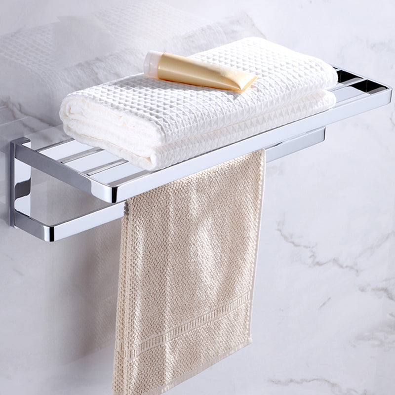 Avtoit | Chrome brass modern bathroom accessory set with towel bar/ ring/ paper holder & bathrobe hook