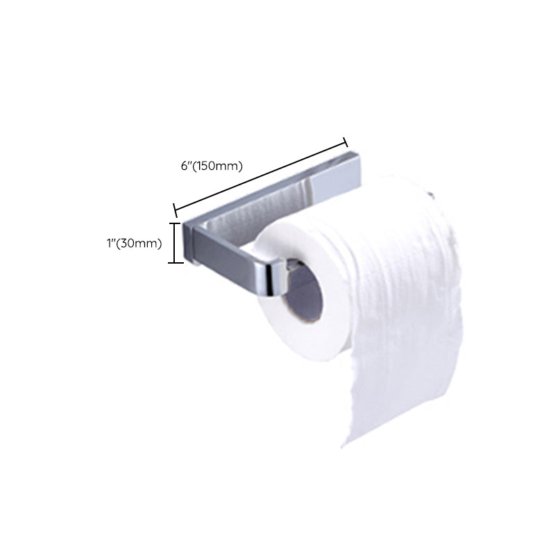 Avtoit | Chrome brass modern bathroom accessory set with towel bar/ ring/ paper holder & bathrobe hook