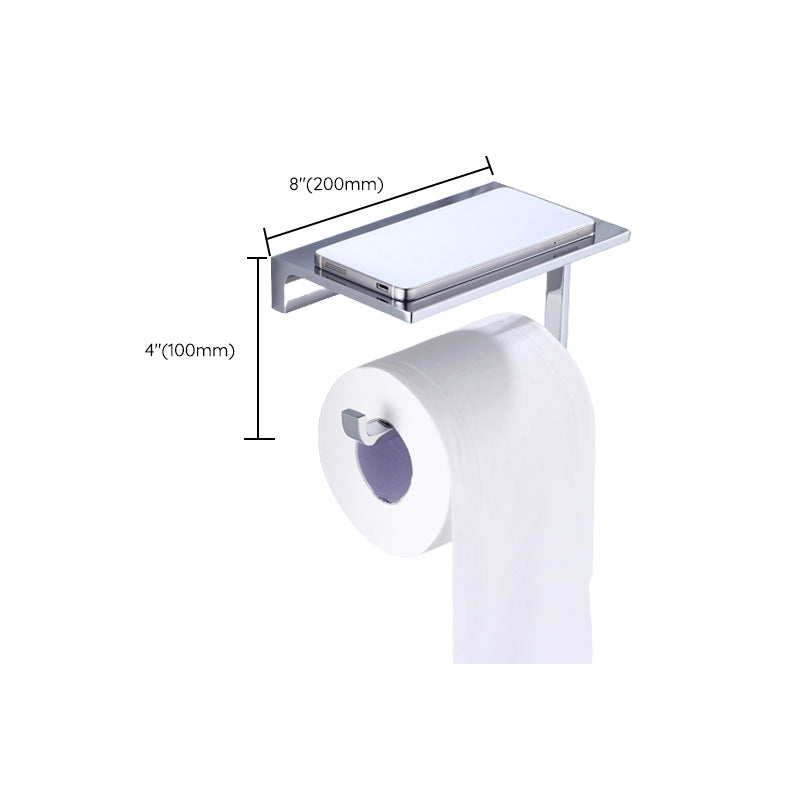 Avtoit | Chrome brass modern bathroom accessory set with towel bar/ ring/ paper holder & bathrobe hook