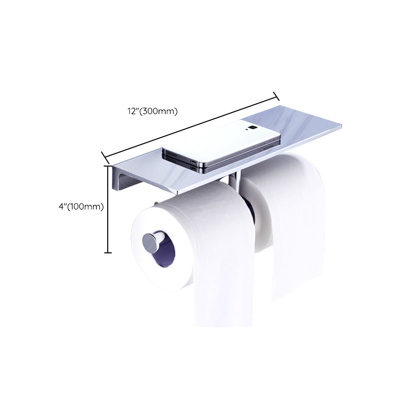 Avtoit | Chrome brass modern bathroom accessory set with towel bar/ ring/ paper holder & bathrobe hook