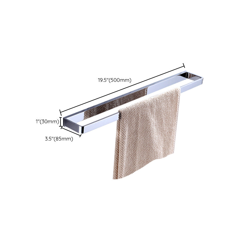 Avtoit | Chrome brass modern bathroom accessory set with towel bar/ ring/ paper holder & bathrobe hook