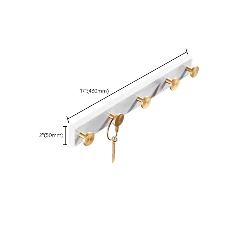 Avtoit | Brushed Brass Bathroom Accessory Set Metal & Marble Bathroom Hardware Set with Bathtub Shelf