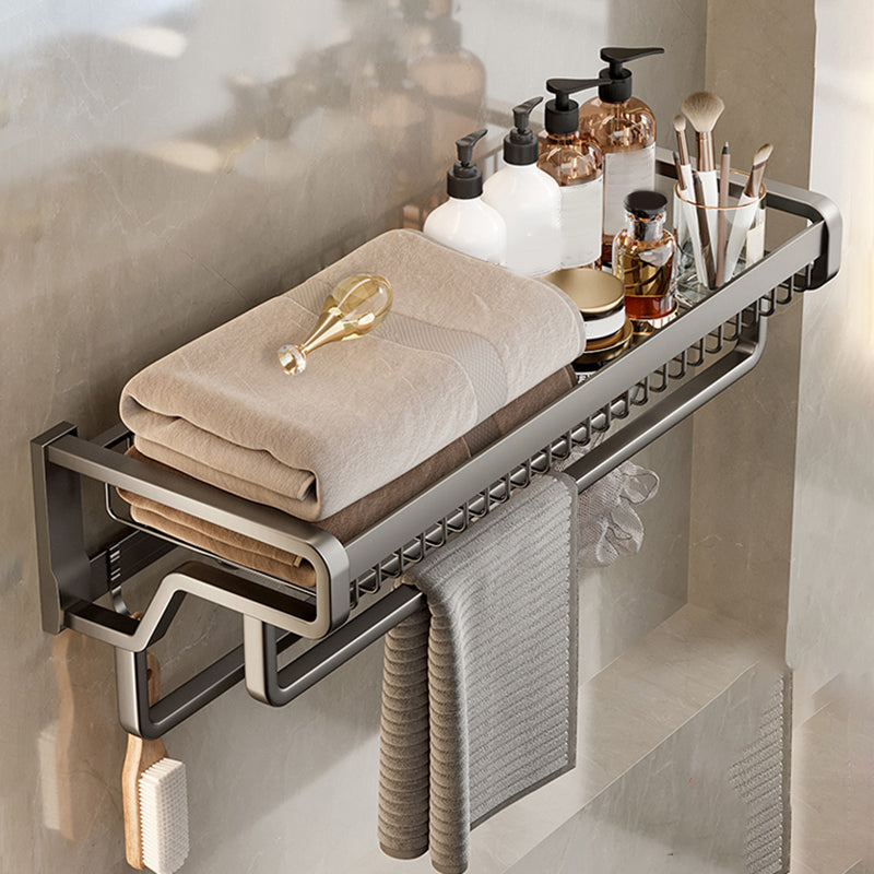Avtoit | Contemporary bathroom accessory set made of matte stainless steel-aluminum with bathrobe hook/towel rail