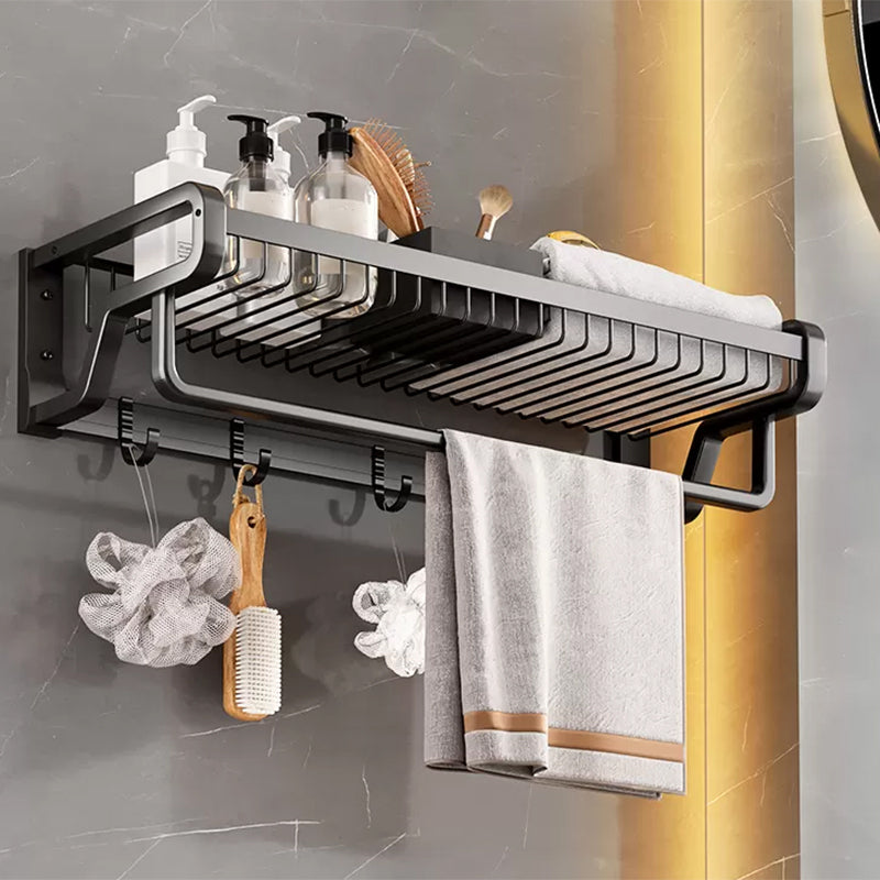 Avtoit | Contemporary bathroom accessory set made of matte stainless steel-aluminum with bathrobe hook/towel rail
