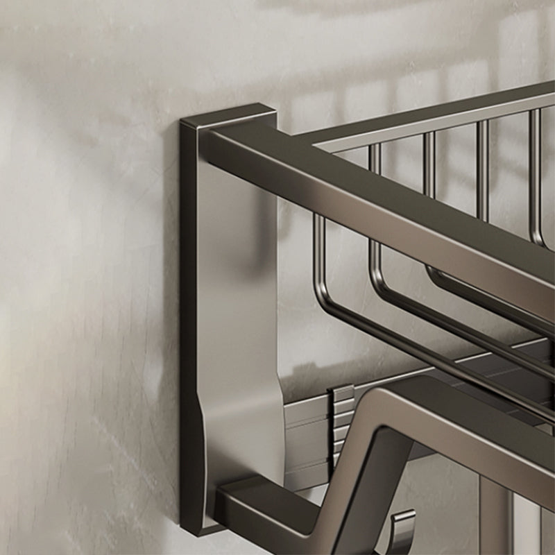 Avtoit | Contemporary bathroom accessory set made of matte stainless steel-aluminum with bathrobe hook/towel rail