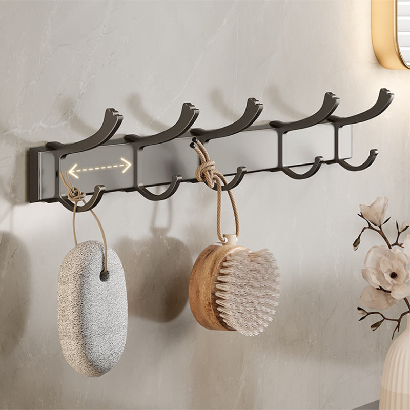 Avtoit | Contemporary bathroom accessory set made of matte stainless steel-aluminum with bathrobe hook/towel rail