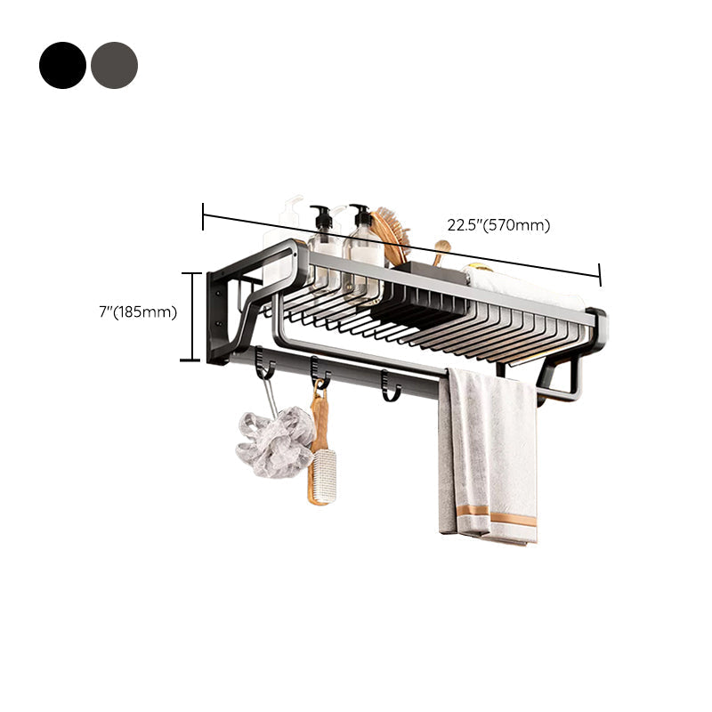 Avtoit | Contemporary bathroom accessory set made of matte stainless steel-aluminum with bathrobe hook/towel rail
