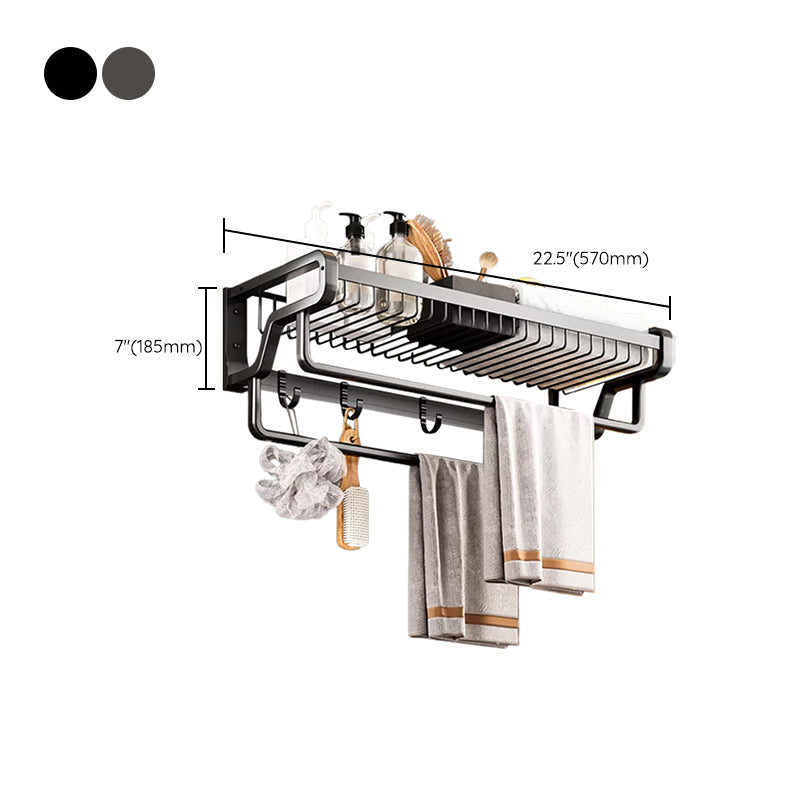 Avtoit | Contemporary bathroom accessory set made of matte stainless steel-aluminum with bathrobe hook/towel rail