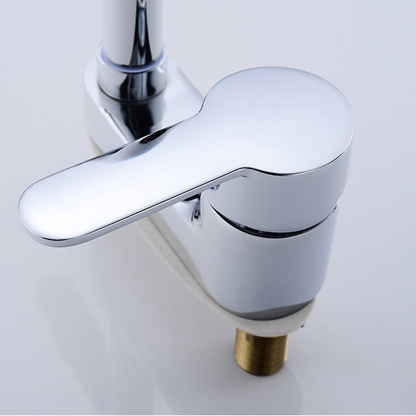 Avtoit | Chrome Round Washbasin Faucet with Swivel Spout for the Bathroom