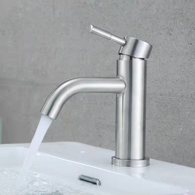 Avtoit | Stainless Steel Bathroom Faucet Chrome Lever Handle Sink Faucet with 1 Hole