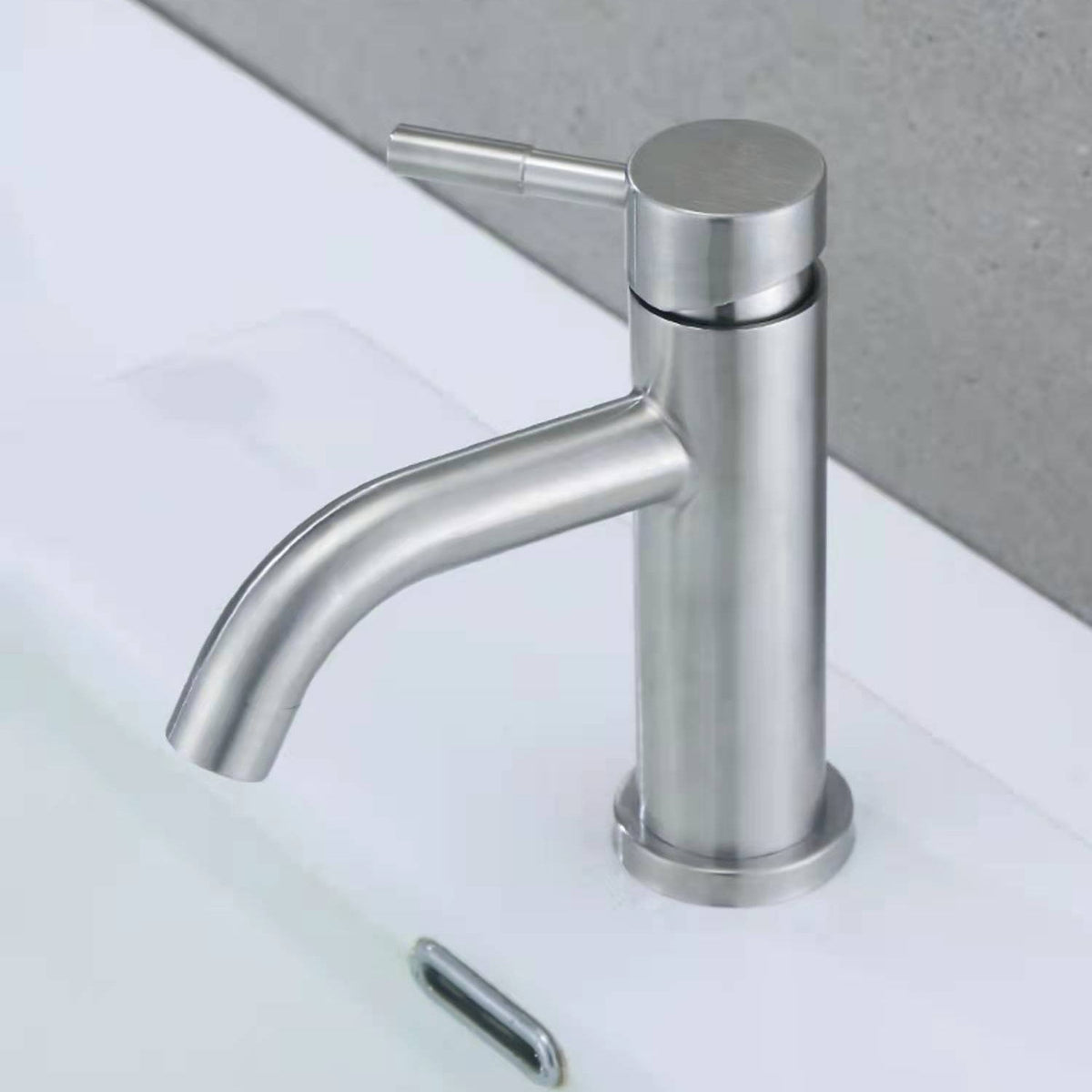 Avtoit | Stainless Steel Bathroom Faucet Chrome Lever Handle Sink Faucet with 1 Hole