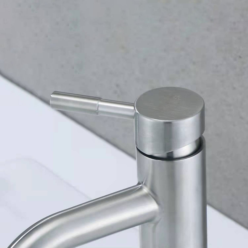 Avtoit | Stainless Steel Bathroom Faucet Chrome Lever Handle Sink Faucet with 1 Hole