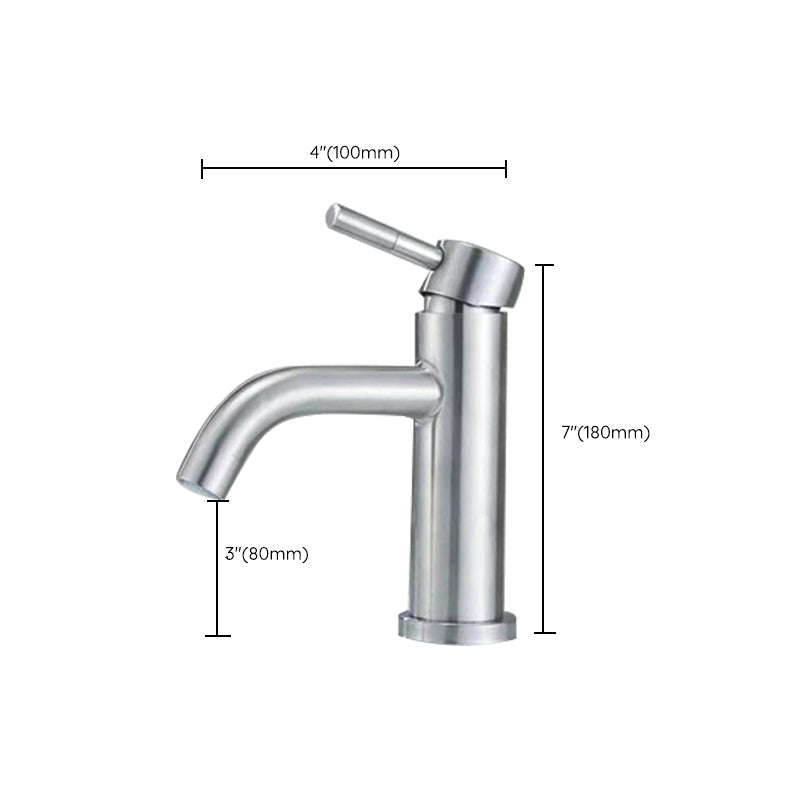 Avtoit | Stainless Steel Bathroom Faucet Chrome Lever Handle Sink Faucet with 1 Hole