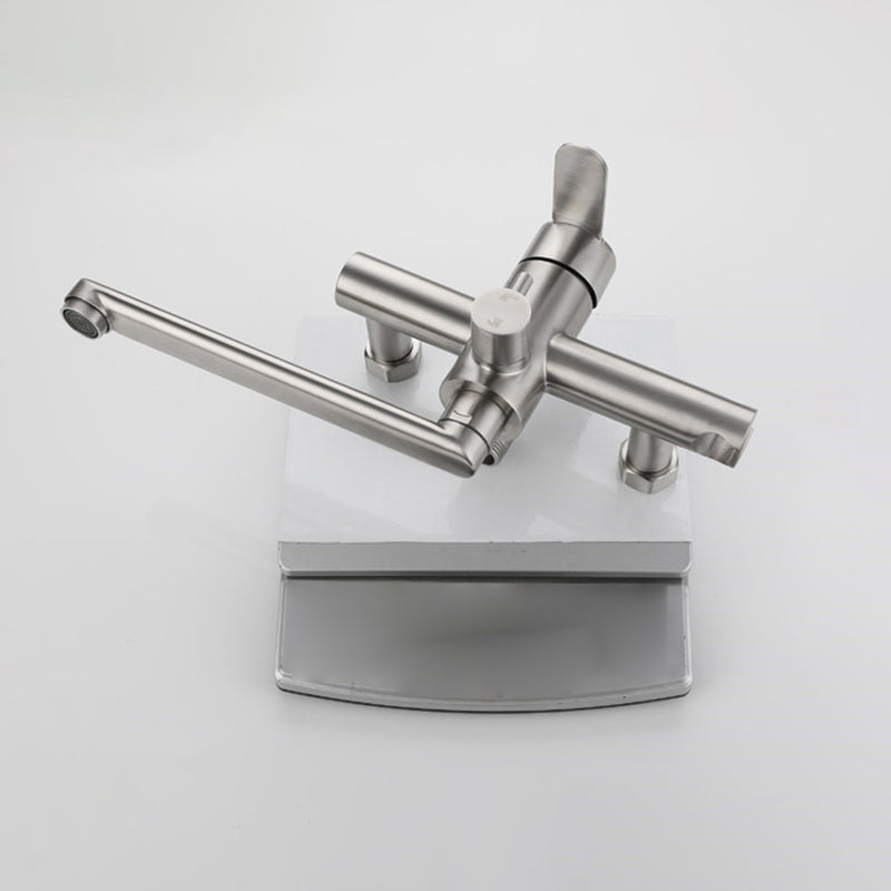 Avtoit | Wall-mounted metal bathtub filling low arch swivel bathtub mixer