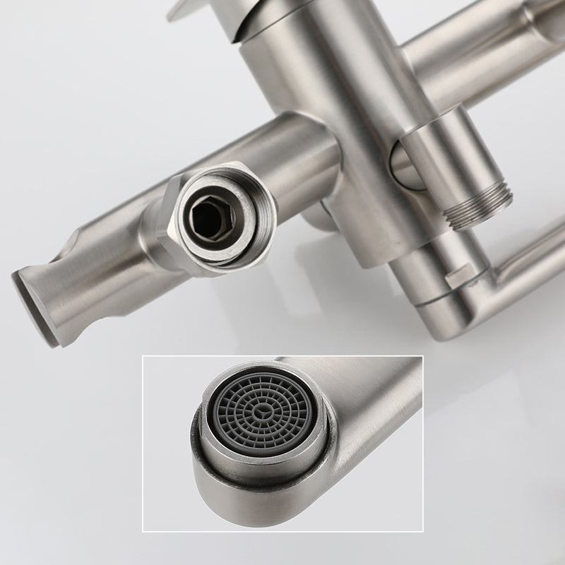 Avtoit | Wall-mounted metal bathtub filling low arch swivel bathtub mixer