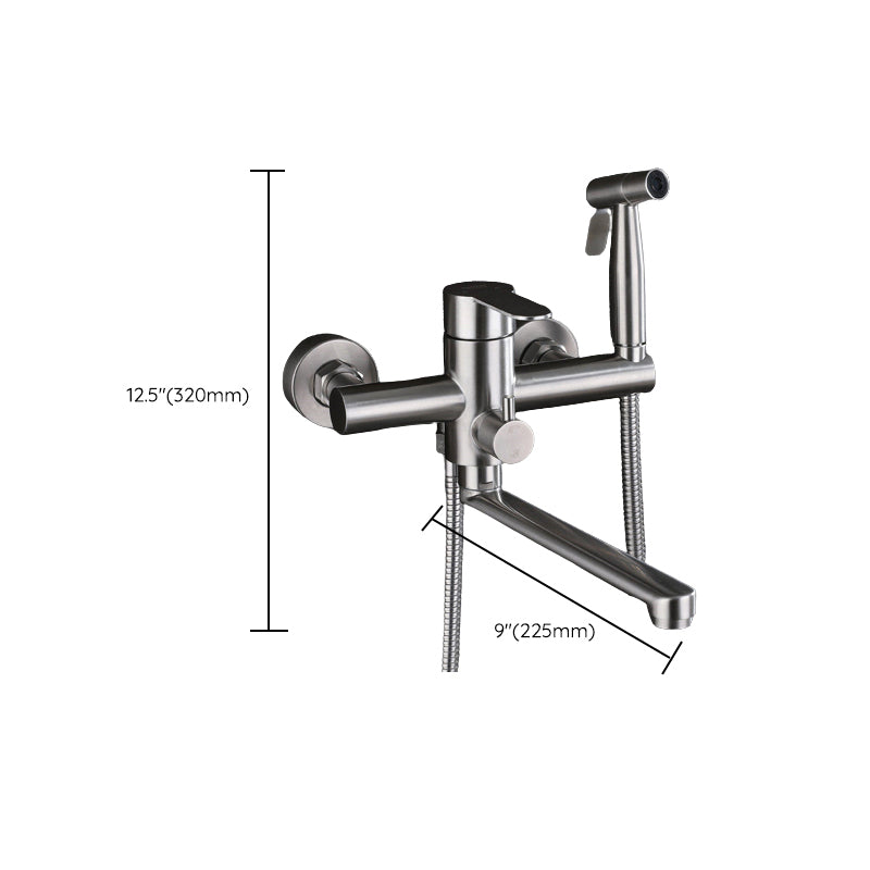 Avtoit | Wall-mounted metal bathtub filling low arch swivel bathtub mixer