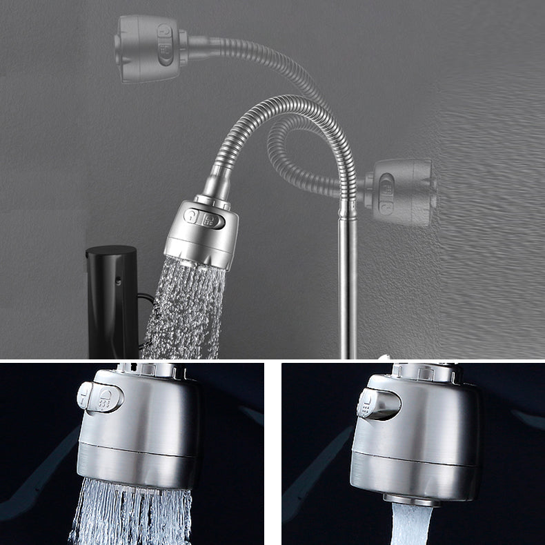 Avtoit | Modern Bridge Water Faucet 304 Stainless Steel Knob Handle Swivel Spout Wall Mounted Faucet