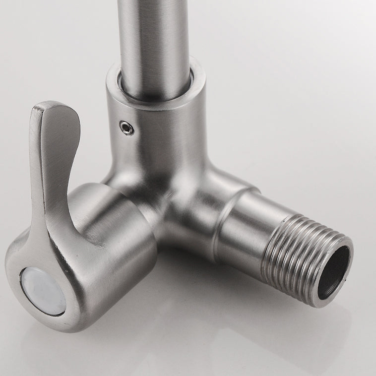 Avtoit | Modern Bridge Water Faucet 304 Stainless Steel Knob Handle Swivel Spout Wall Mounted Faucet