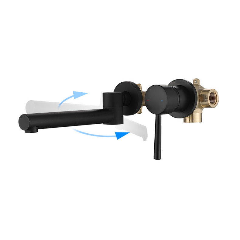 Avtoit | Industrial Wall-Mounted Bathroom Faucet 2-Hole Swivel Spout Basin Faucet