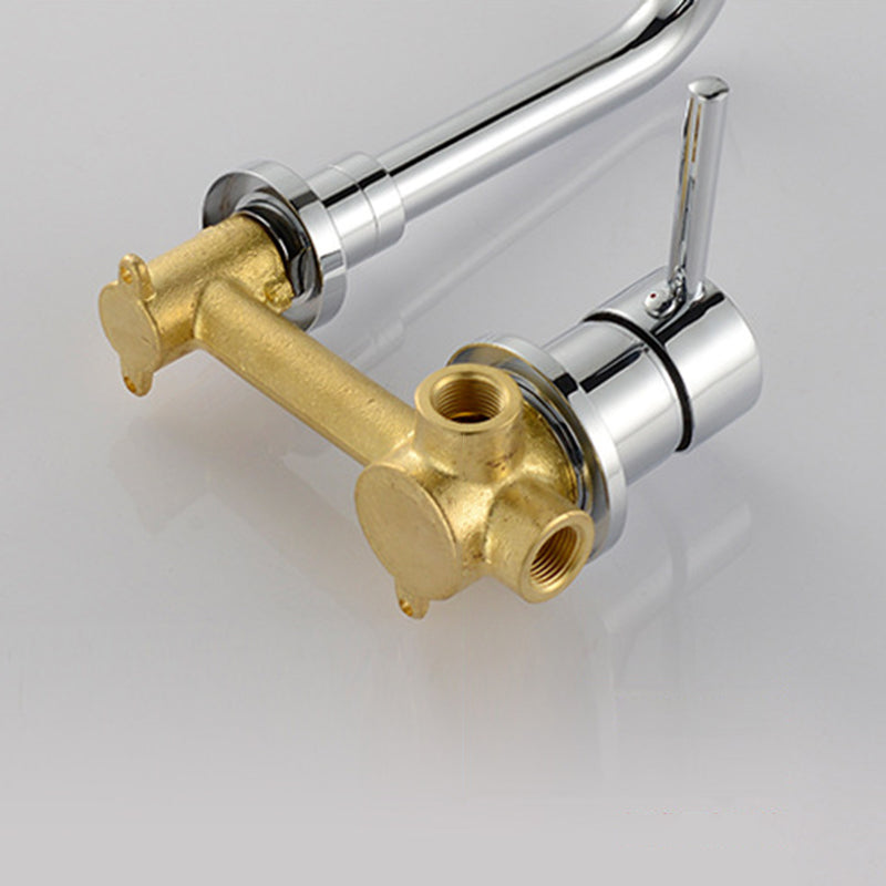 Avtoit | Industrial Wall-Mounted Bathroom Faucet 2-Hole Swivel Spout Basin Faucet