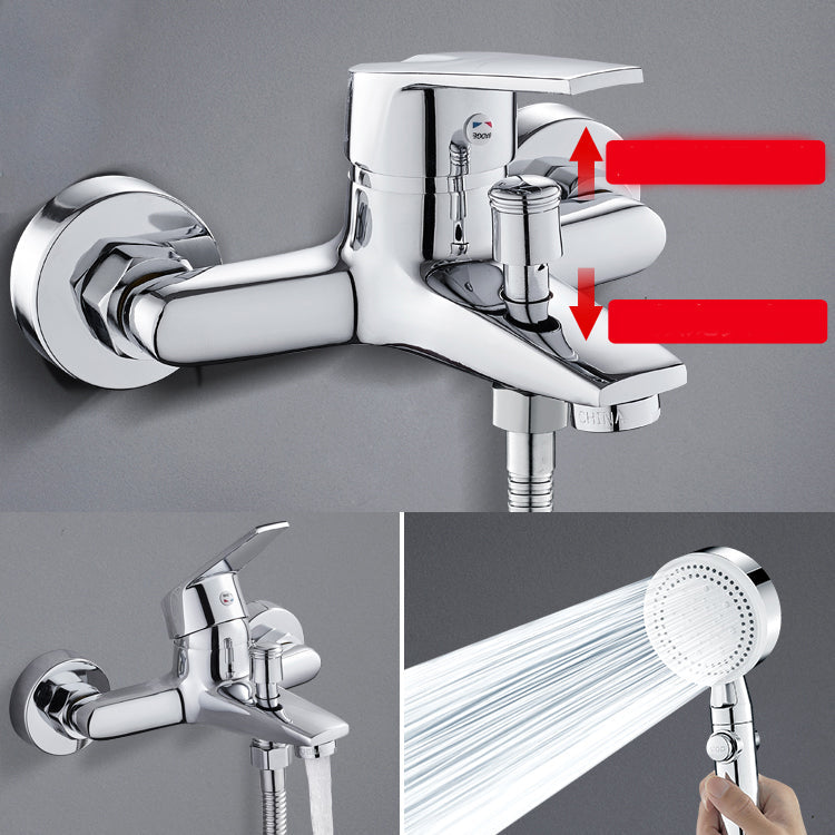Avtoit | Contemporary Wall-Mounted Bathroom Faucet Lever Handles 2-Hole Faucet Brass Faucet