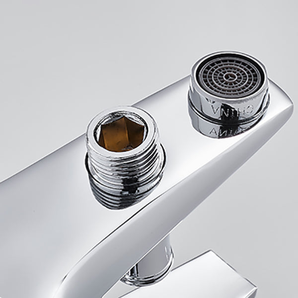 Avtoit | Contemporary Wall-Mounted Bathroom Faucet Lever Handles 2-Hole Faucet Brass Faucet