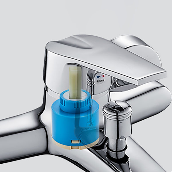Avtoit | Contemporary Wall-Mounted Bathroom Faucet Lever Handles 2-Hole Faucet Brass Faucet