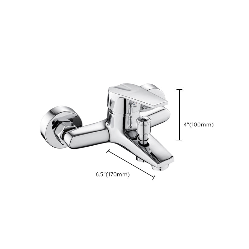 Avtoit | Contemporary Wall-Mounted Bathroom Faucet Lever Handles 2-Hole Faucet Brass Faucet