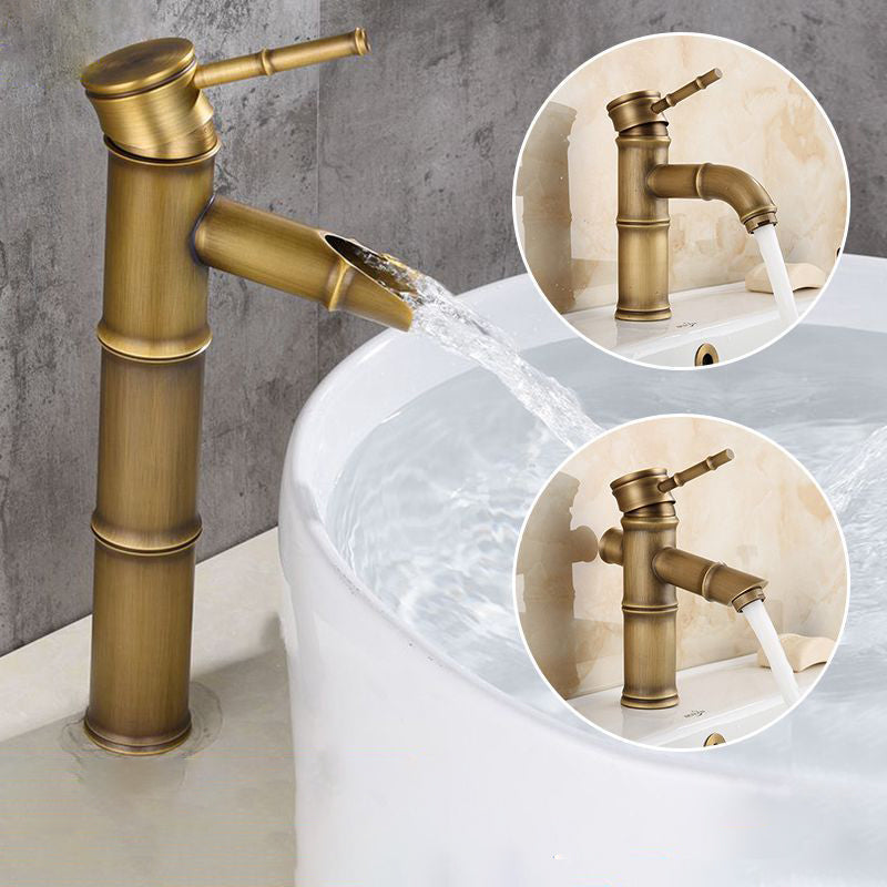 Avtoit | Farmhouse Brass Bathroom Faucet With Lever Handle Single Hole Sink Faucet