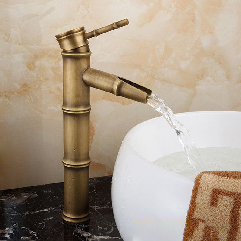 Avtoit | Farmhouse Brass Bathroom Faucet With Lever Handle Single Hole Sink Faucet