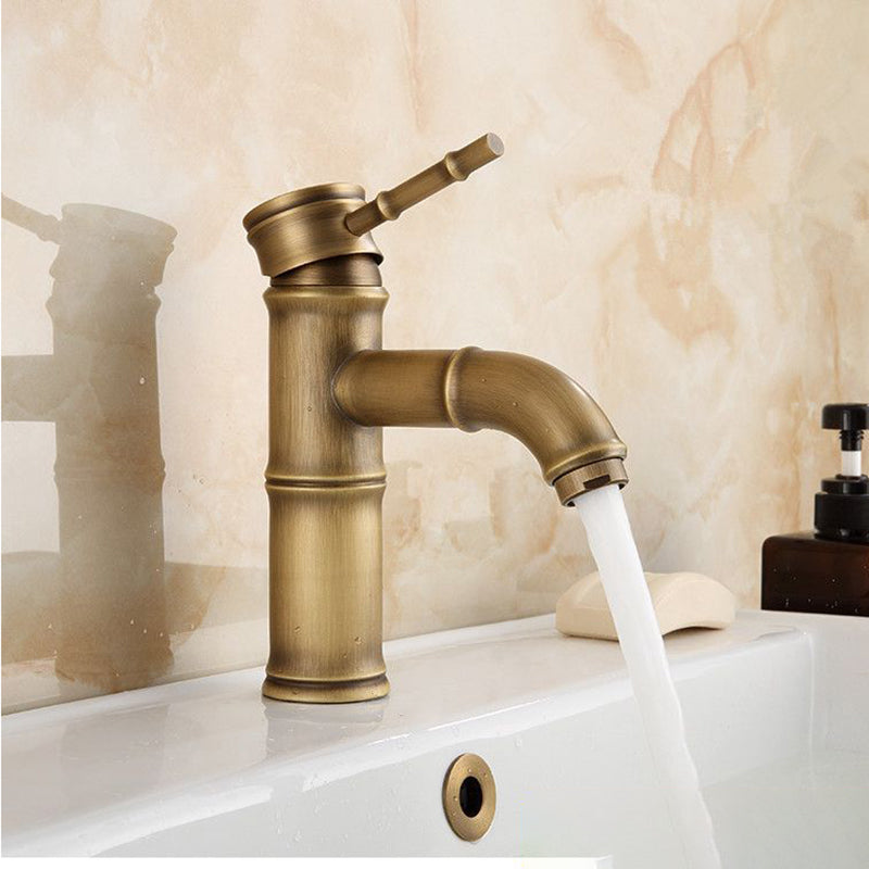 Avtoit | Farmhouse Brass Bathroom Faucet With Lever Handle Single Hole Sink Faucet