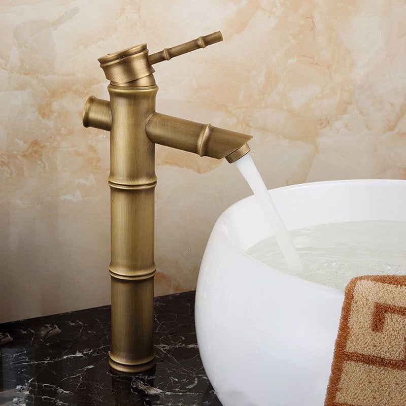 Avtoit | Farmhouse Brass Bathroom Faucet With Lever Handle Single Hole Sink Faucet