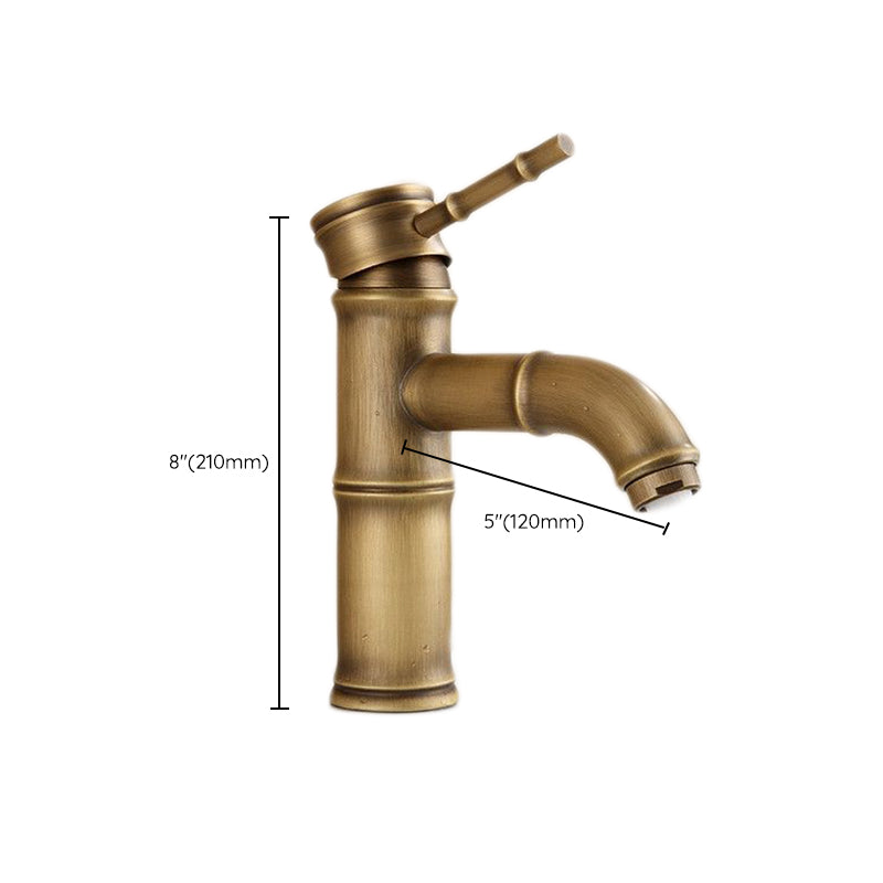 Avtoit | Farmhouse Brass Bathroom Faucet With Lever Handle Single Hole Sink Faucet