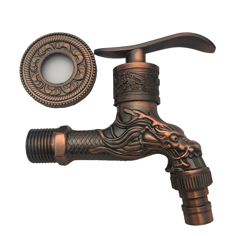 Avtoit | Vintage Classic Basin Mixer Zinc Single Lever Dragon Engraving Wall Mounted Tap